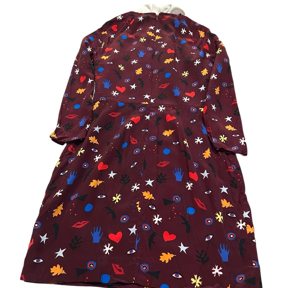 SANDRO Roxana printed silk dress - Picture 2 of 6